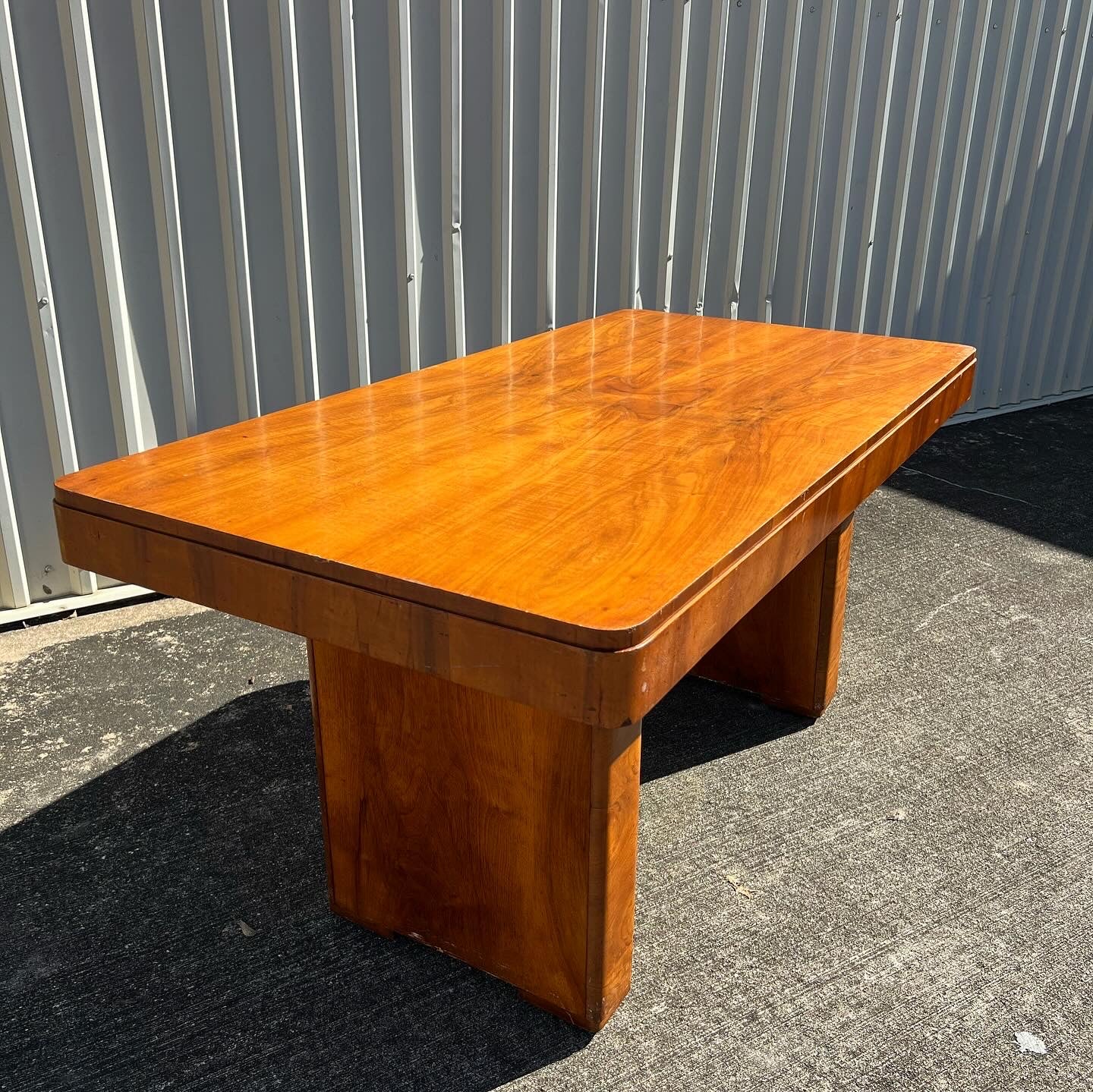 Art Deco Burl Wood Dining Table
