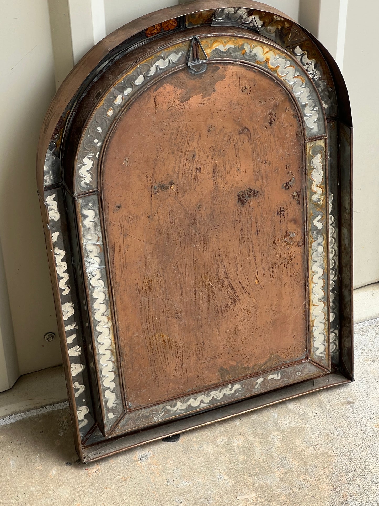 Vintage Copper Moroccan Style Wall Mirror