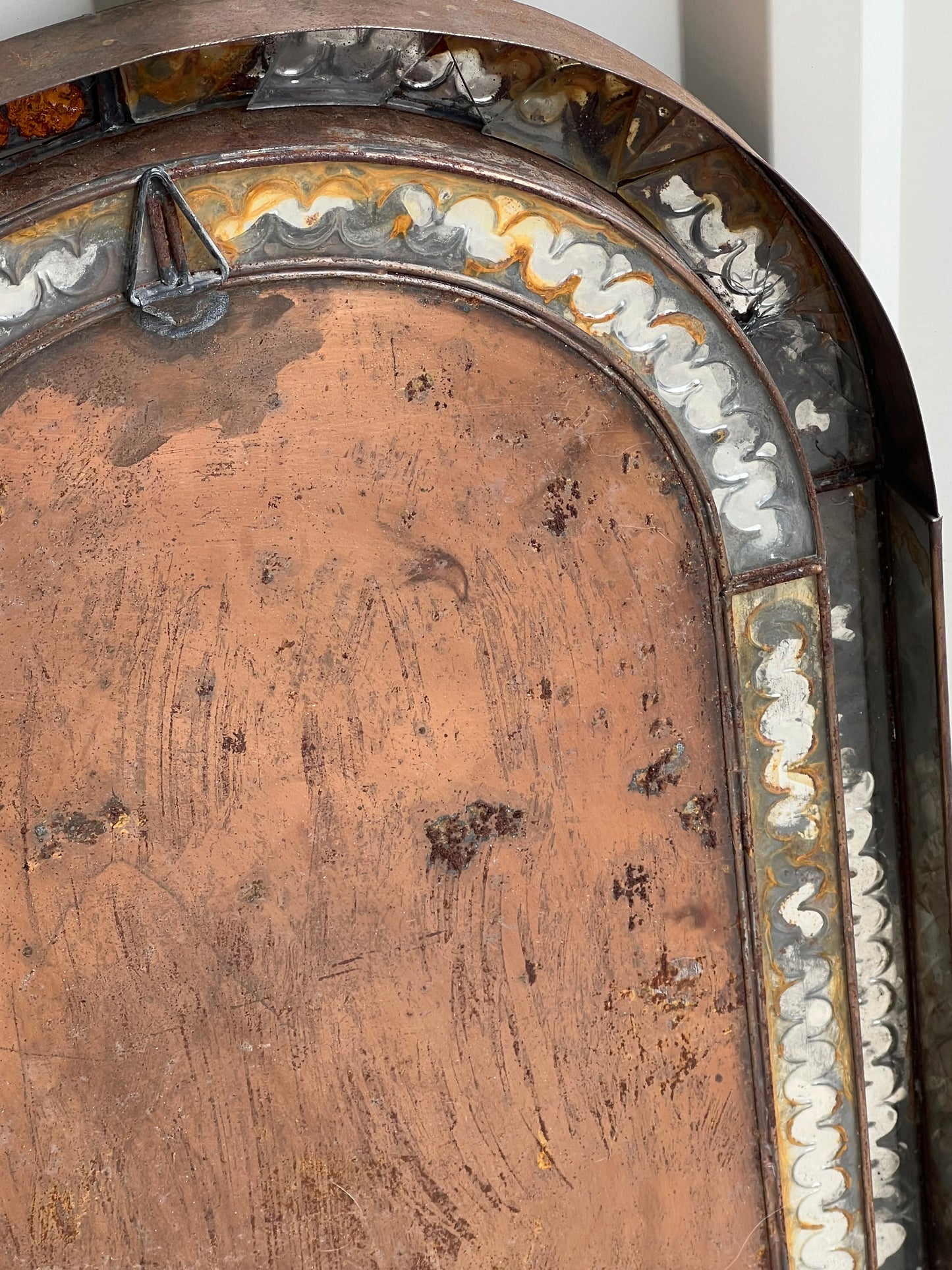 Vintage Copper Moroccan Style Wall Mirror