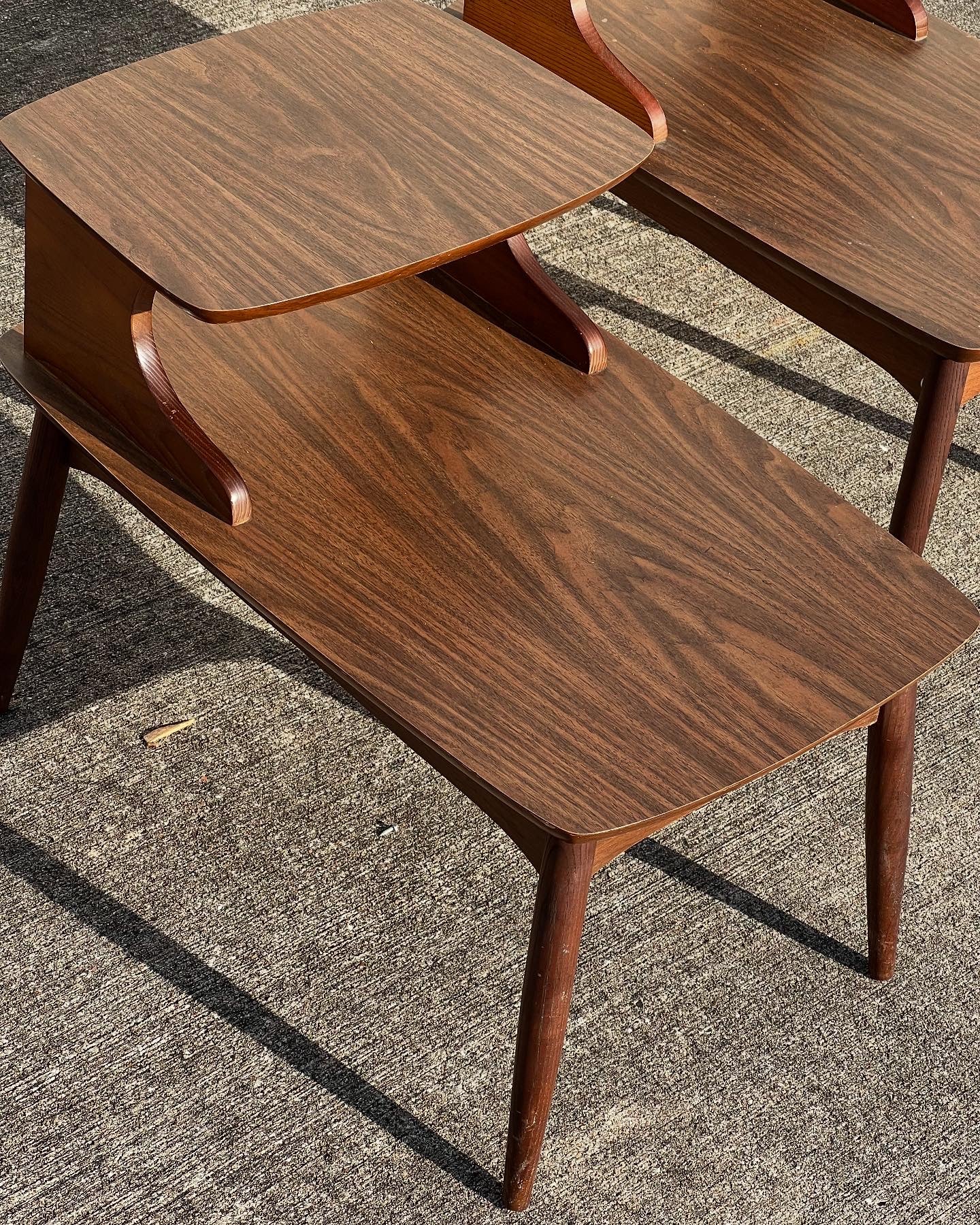 Mcm Two Tiered End Tables