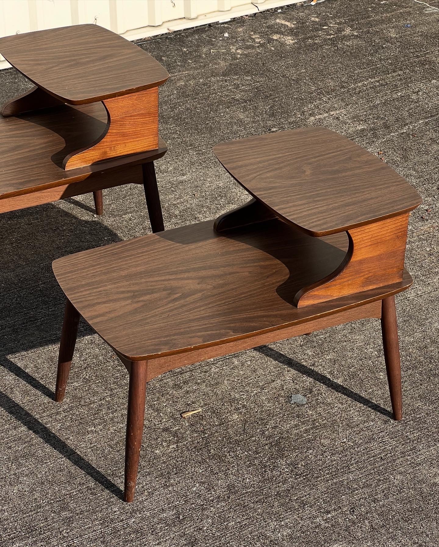 Mcm Two Tiered End Tables
