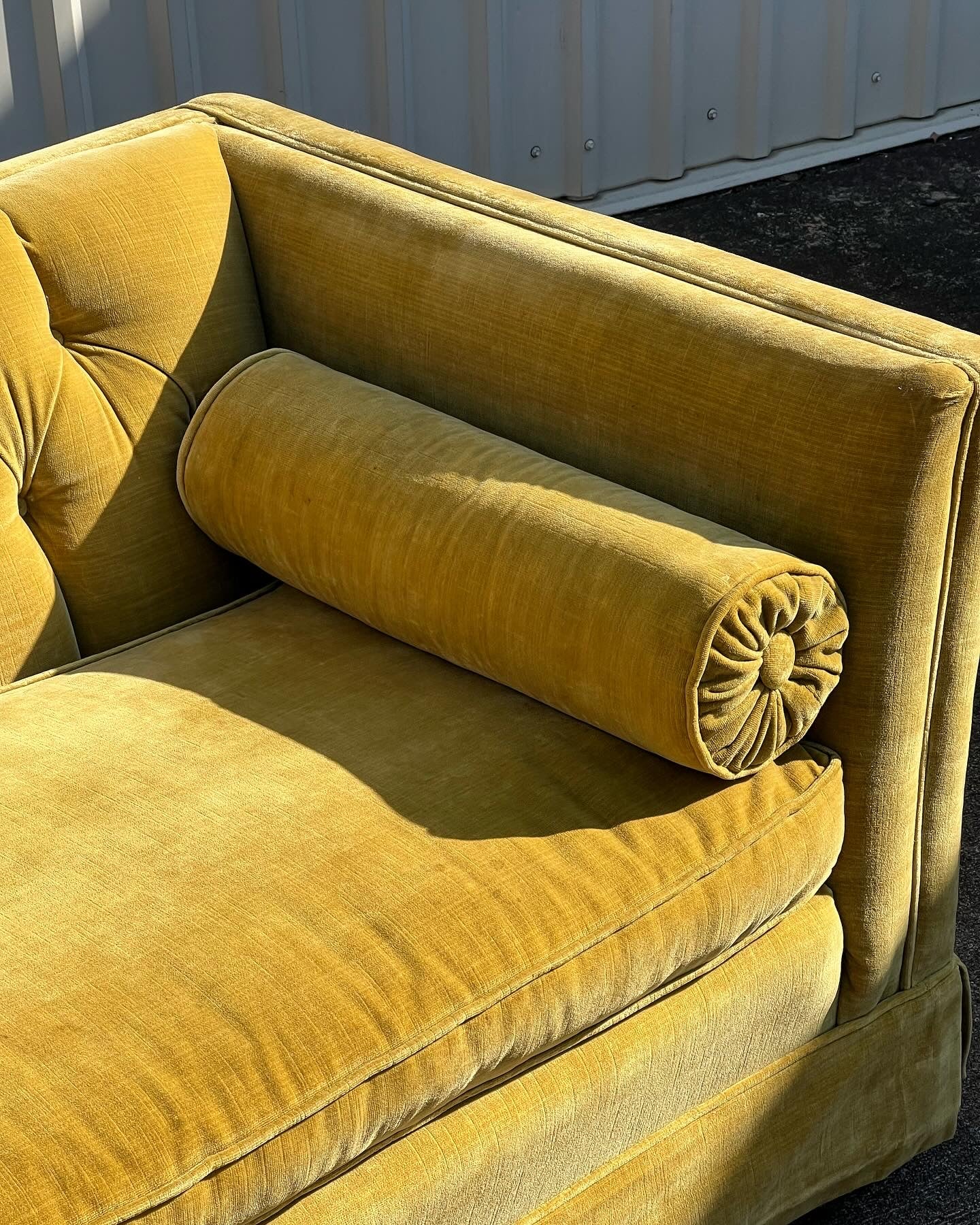 MCM Chartreuse Velvet Sofa