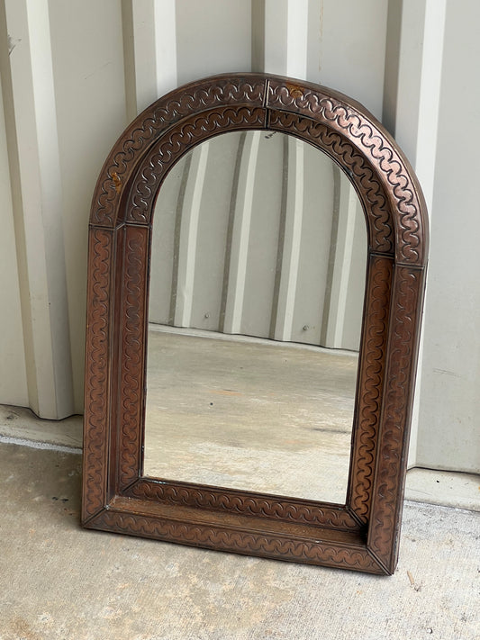 Vintage Copper Moroccan Style Wall Mirror