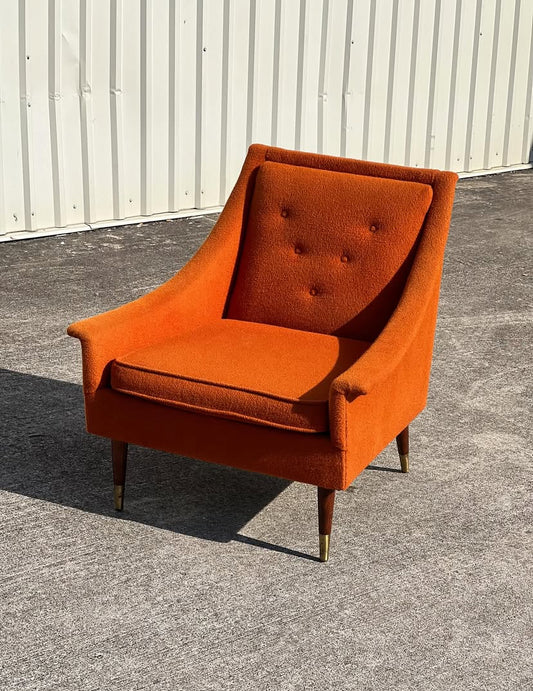 Mid Century Modern Orange Lounge Chair