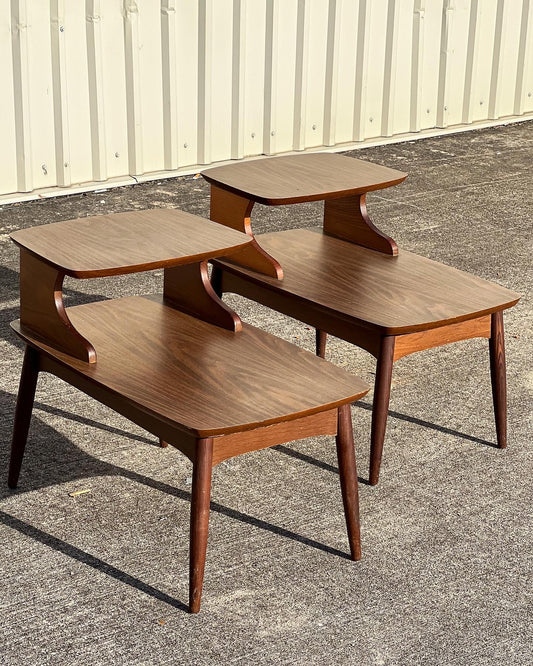 Mcm Two Tiered End Tables
