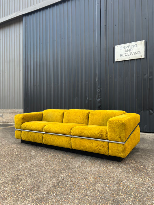 Adrian Pearsall Crushed Velvet Sofa