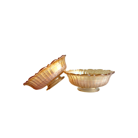 MARIGOLD CARNIVAL GLASS BOWLS